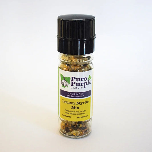 Purple Garlic Salt, Lemon Myrtle Grinder 50g